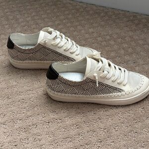 Dolce Vita Cream and Black Sneakers